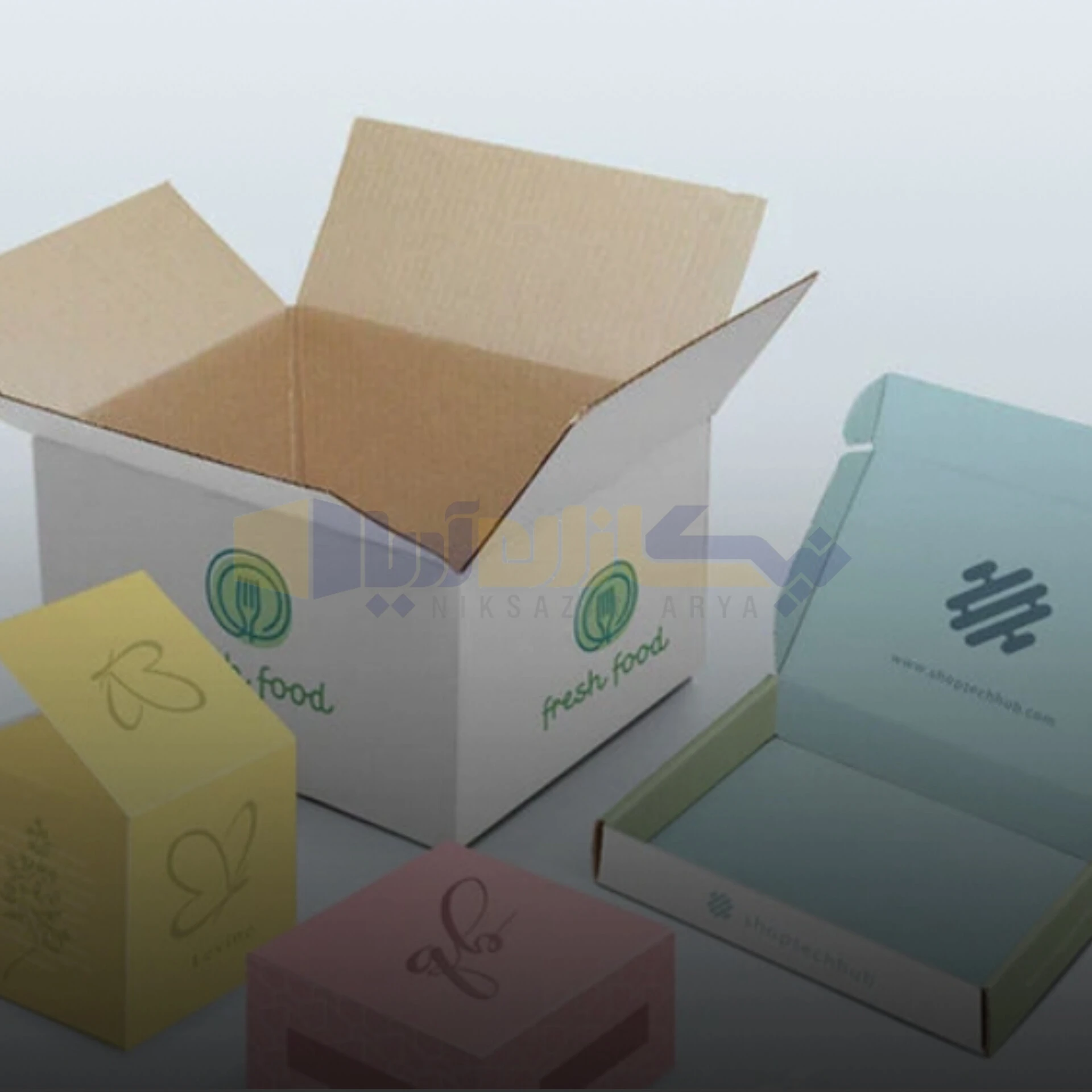 کارتن بسته بندی محصول فروشگاهی ارزان