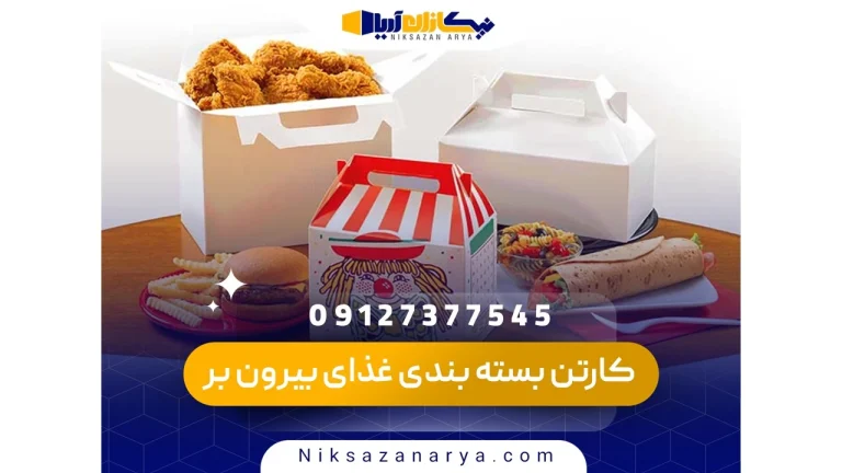 کارتن بسته بندی غذای بیرون بر